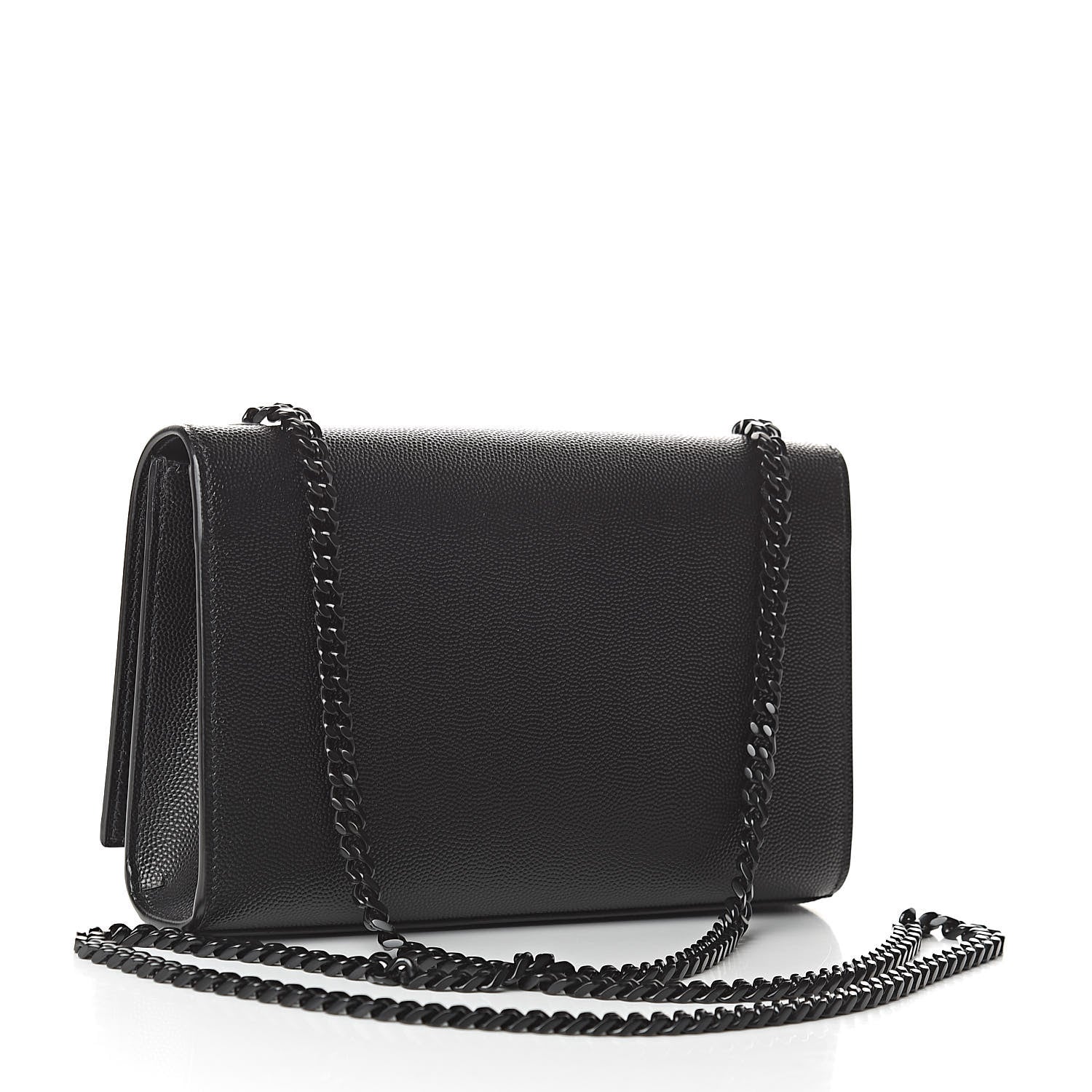 Saint Laurent Grain De Poudre Small Monogram Kate Satchel Black 3 of 10