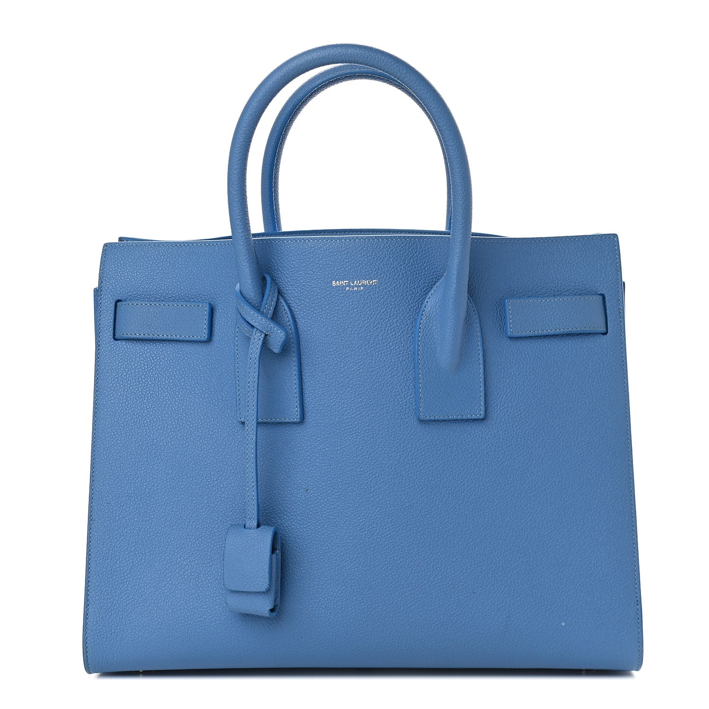 Grained Calfskin Small Sac De Jour Blue Clair