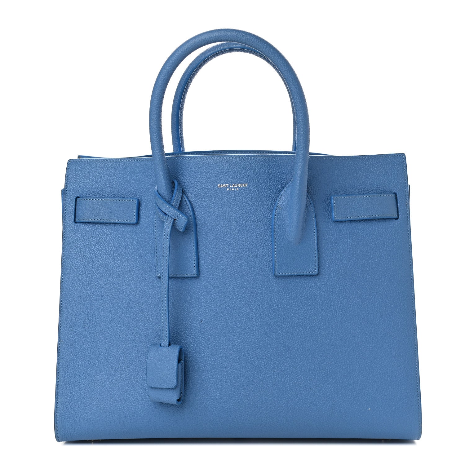 Saint Laurent Grained Calfskin Small Sac De Jour Blue Clair 1 of 10