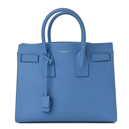 Saint Laurent Grained Calfskin Small Sac De Jour Blue Clair 1 of 10