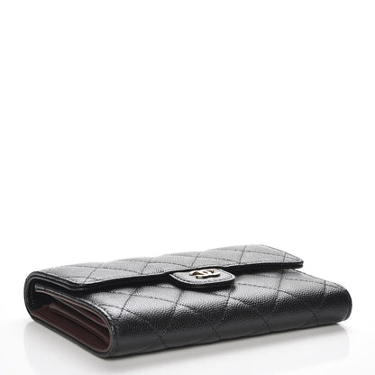 Chanel Caviar Quilted Small Flap Wallet Black 4 of 9