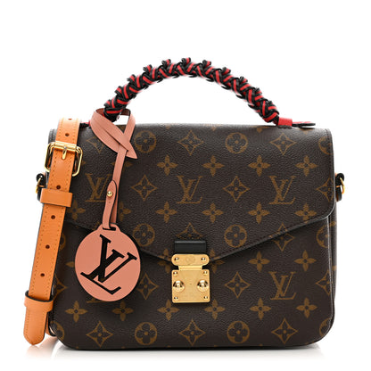Louis Vuitton Monogram Braided Pochette Metis Coquelicot 1 of 11