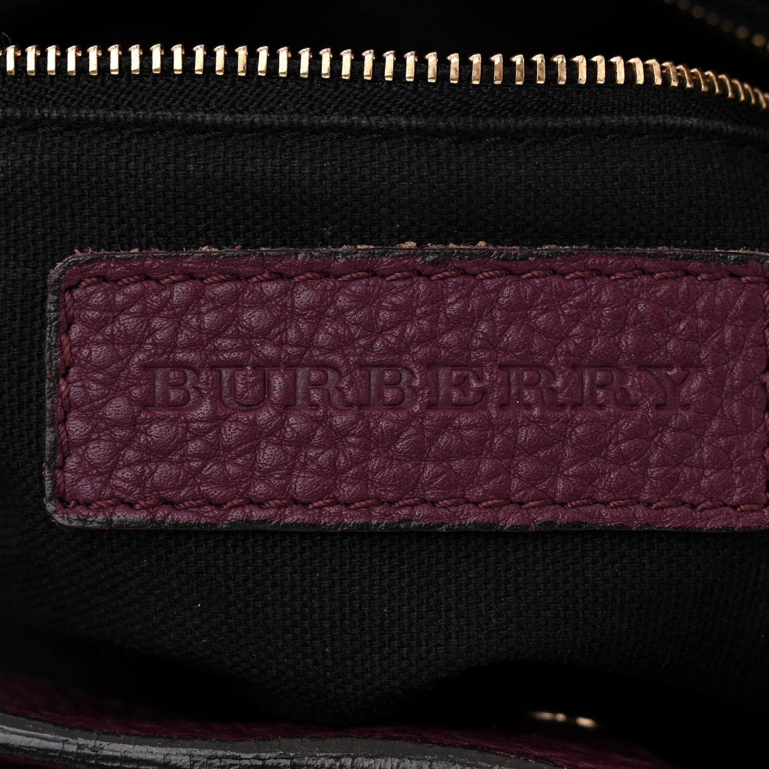 Burberry Grainy Calfskin House Check Small Banner Tote Elderberry 6 of 12