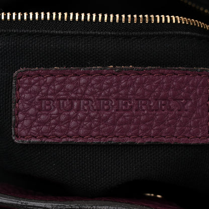 Burberry Grainy Calfskin House Check Small Banner Tote Elderberry 6 of 12