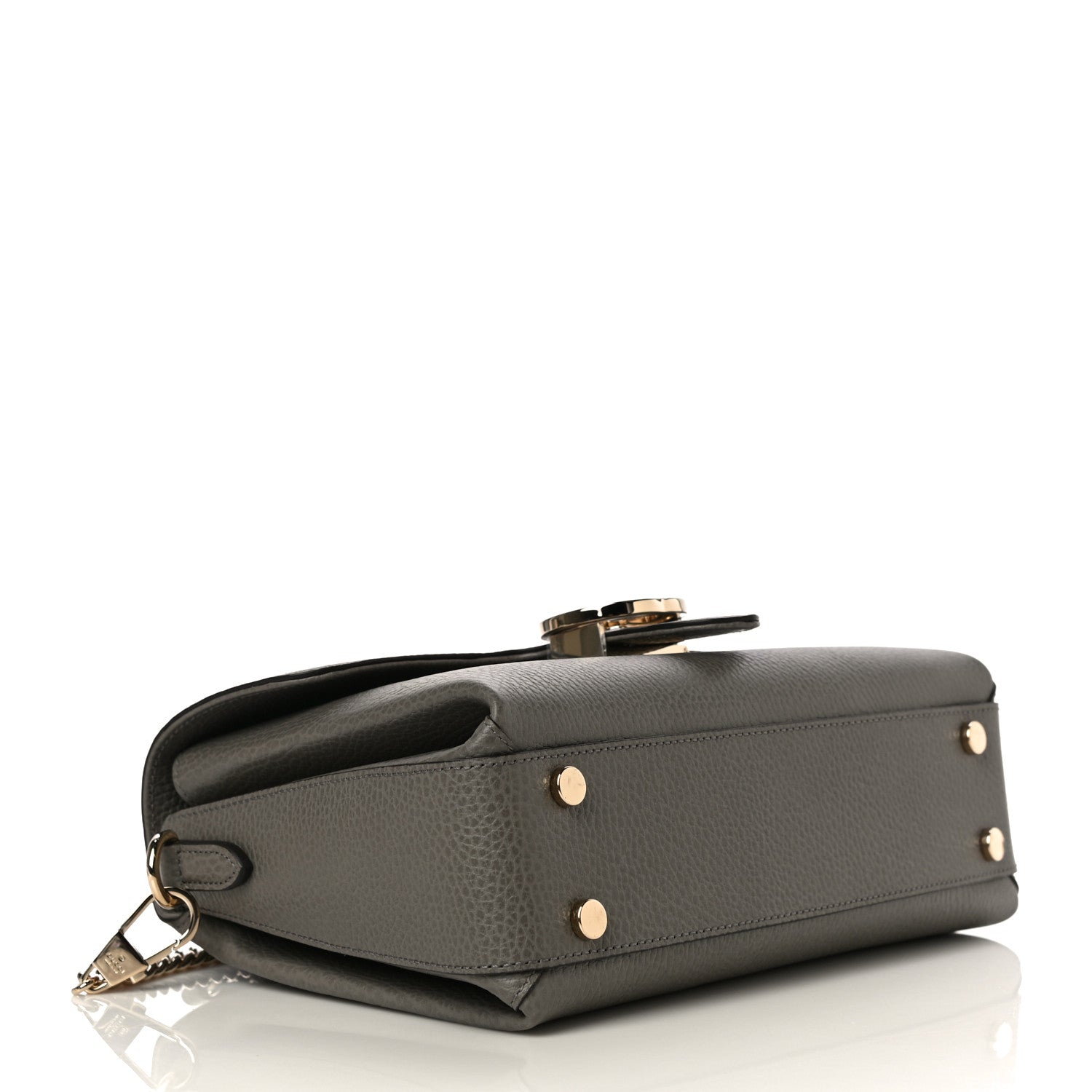 Gucci Dollar Calfskin Interlocking G Top Handle Shoulder Bag Loess 4 of 11