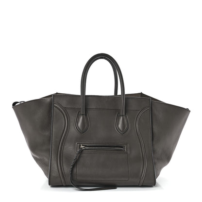 Celine Supple Calfskin Medium Phantom Luggage Khaki Cobalt Trim 1 of 12
