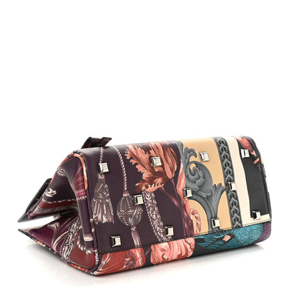 Salvatore Ferragamo Calfskin Elisabetta Piccolo Print The Studio Bag White Multicolor 4 of 9