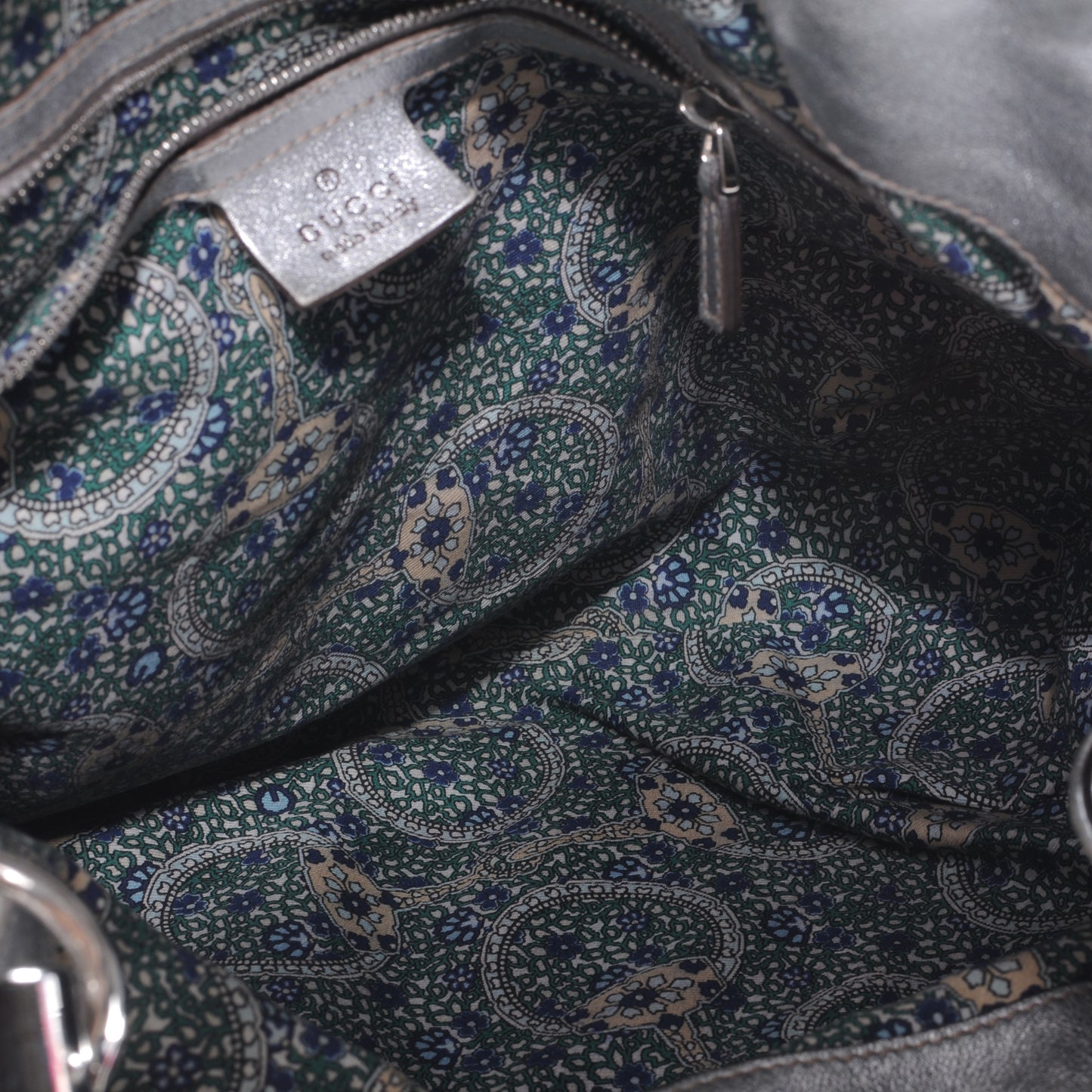 Leather Medium Indy Top Handle Hobo Silver