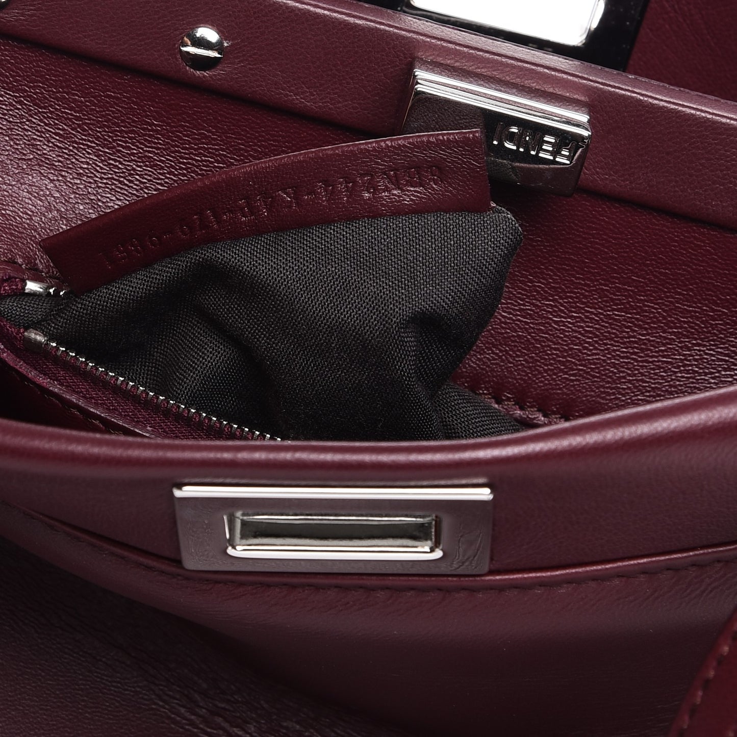 Nappa Mini Peekaboo Iconic Satchel Bordeaux