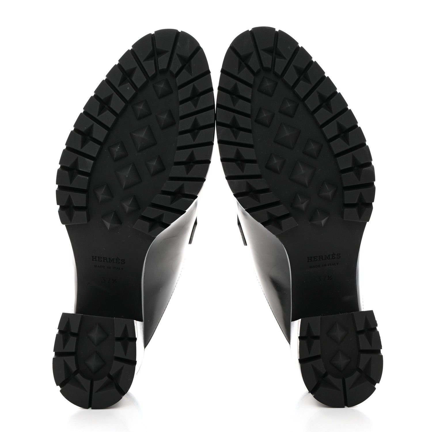 Hermes Calfskin Womens Flore 60 Mules 37.5 Black 5 of 9