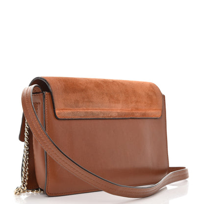 Chloe Suede Calfskin Small Faye Shoulder Bag Tobacco 3 of 9