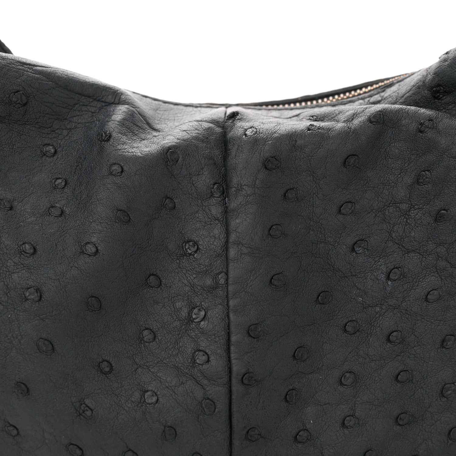 Gucci Ostrich Medium Horsebit Chain Hobo Black 8 of 17