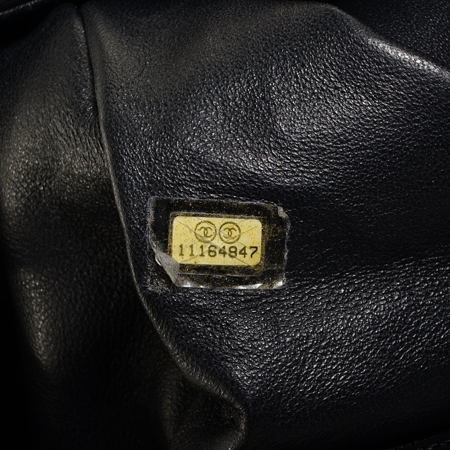 Calfskin Diagonal Ligne Large Tote Black