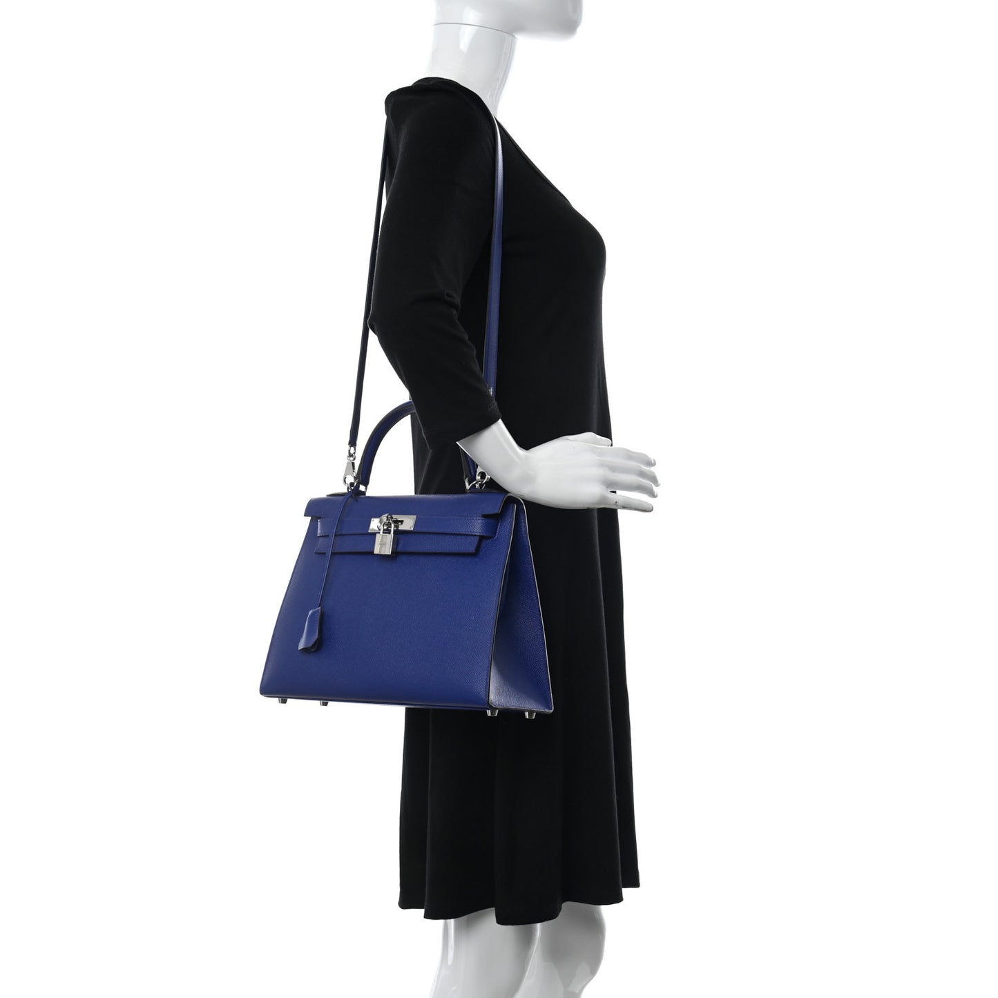 Epsom Kelly Sellier 28 Bleu Electrique