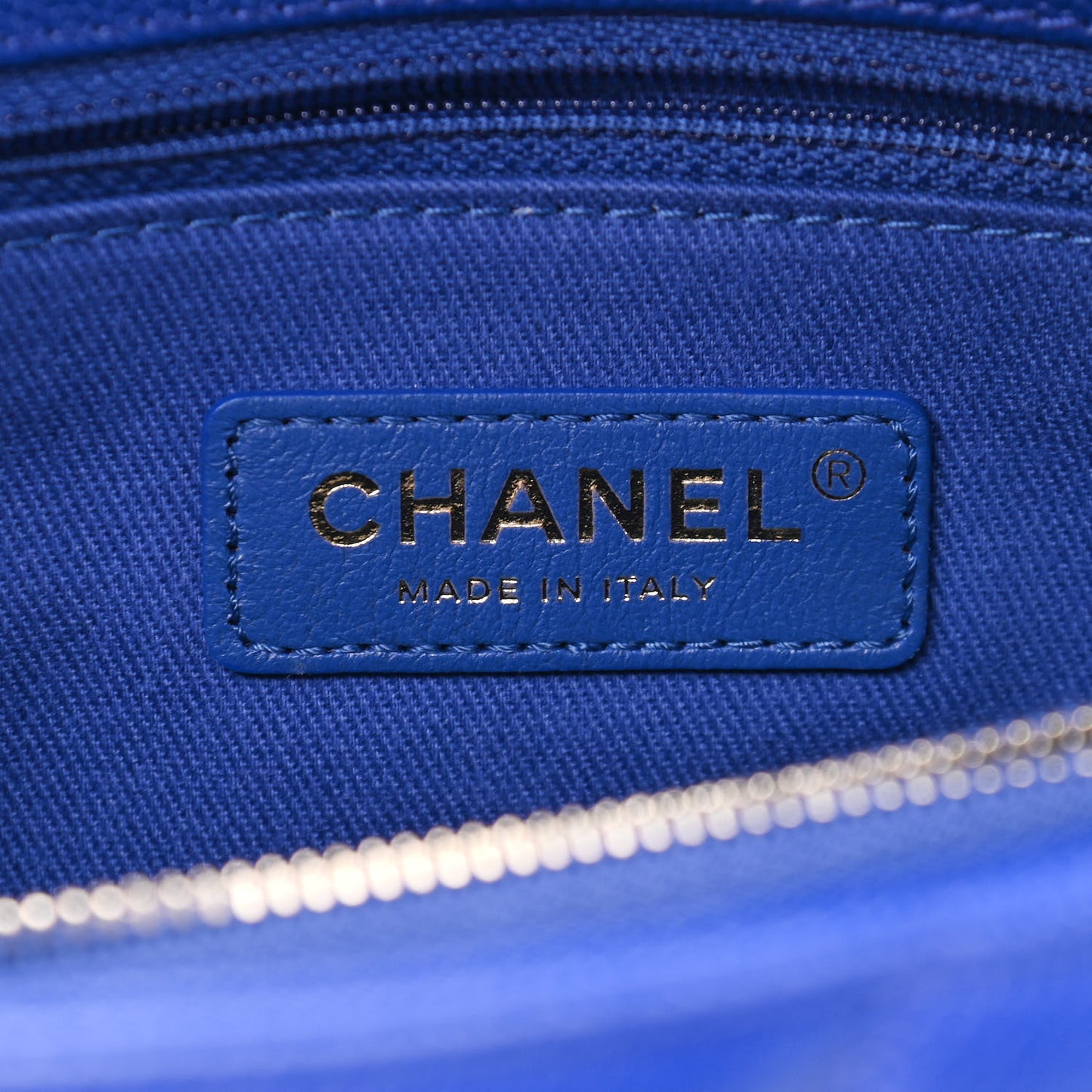 Caviar Chevron Quilted Small Coco Handle Flap Blue