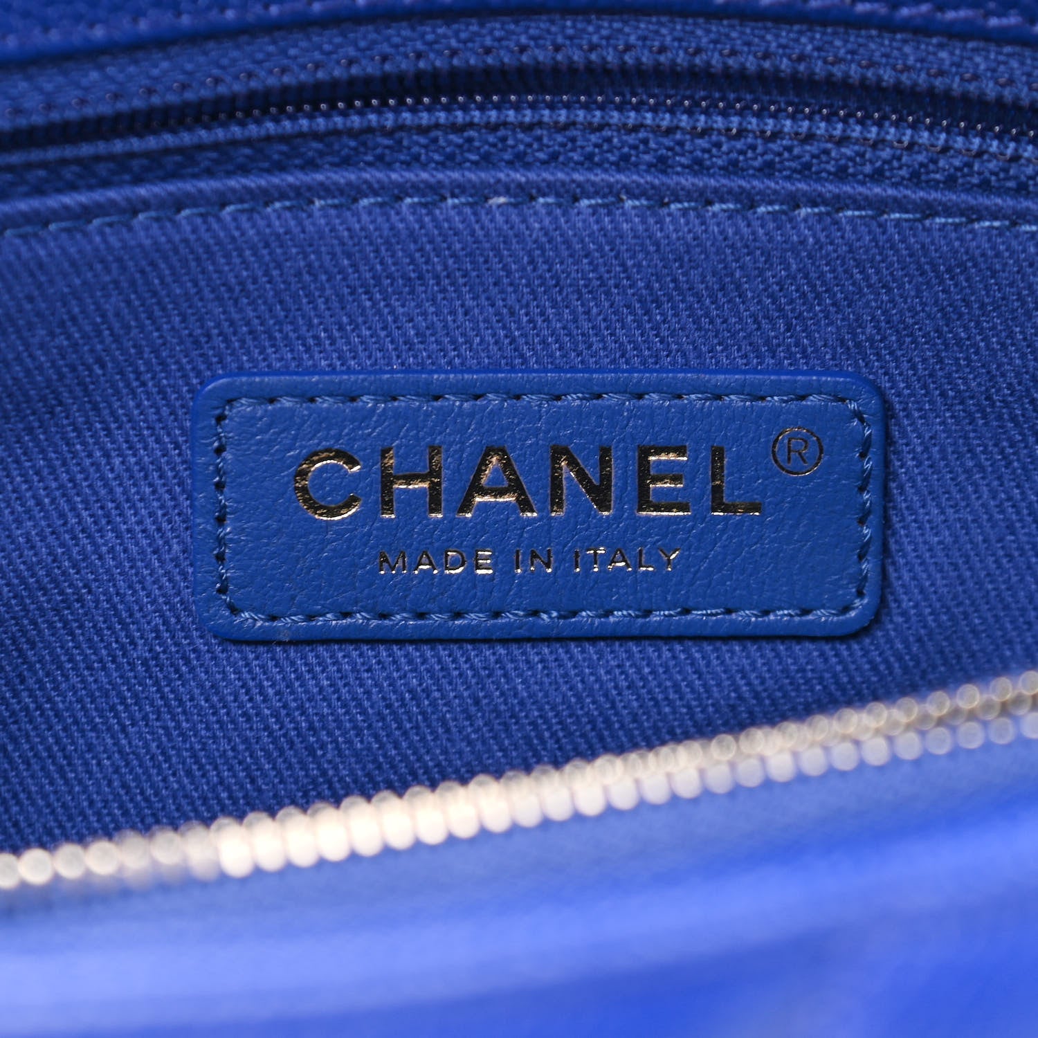 Chanel Caviar Chevron Quilted Small Coco Handle Flap Blue 5 of 6