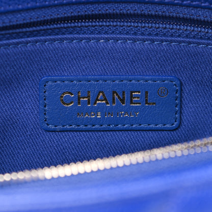 Chanel Caviar Chevron Quilted Small Coco Handle Flap Blue 5 of 6