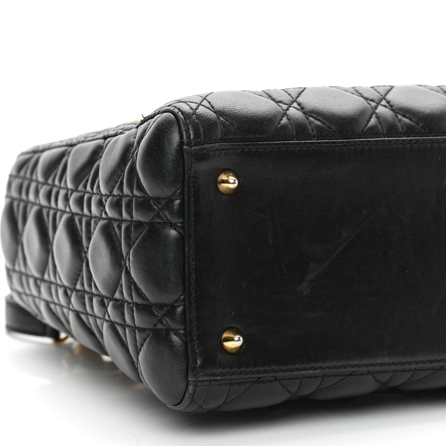 Lambskin Cannage Medium Lady Dior Black