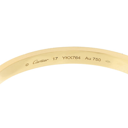 Cartier 18K Yellow Gold Brushed Finish LOVE Bracelet 17 6 of 9