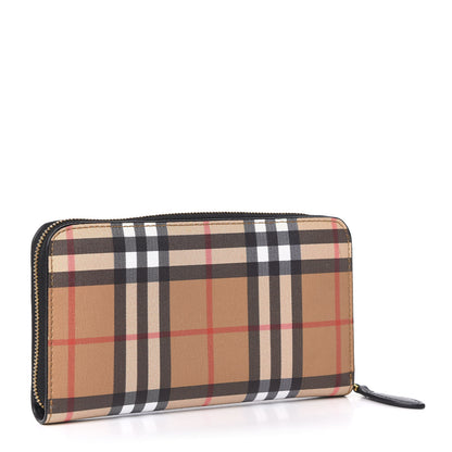 Burberry Vintage Check Elmore Zip Around Wallet Black 3 of 7