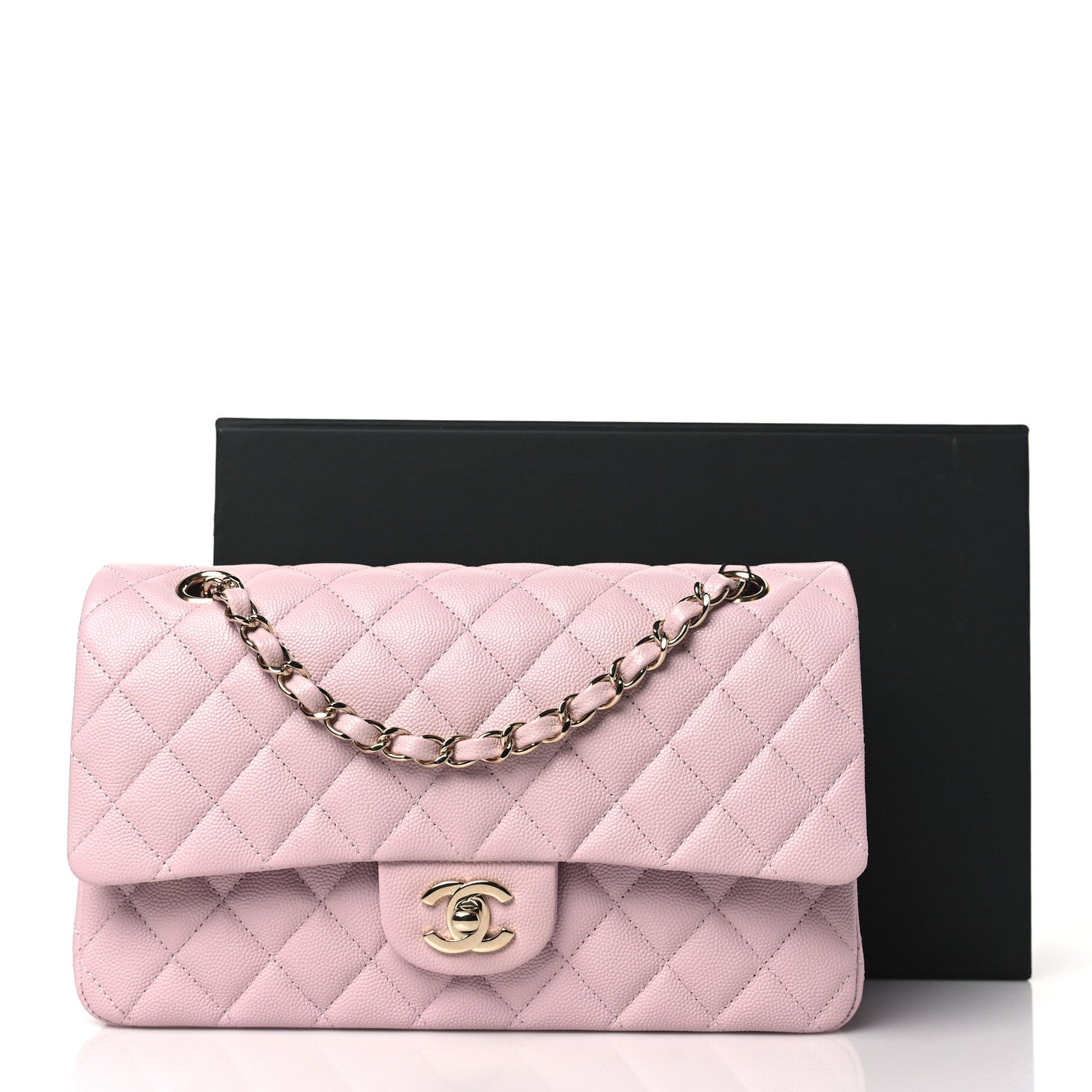 Chanel Caviar Quilted Medium Double Flap Light Pink 11 of 11