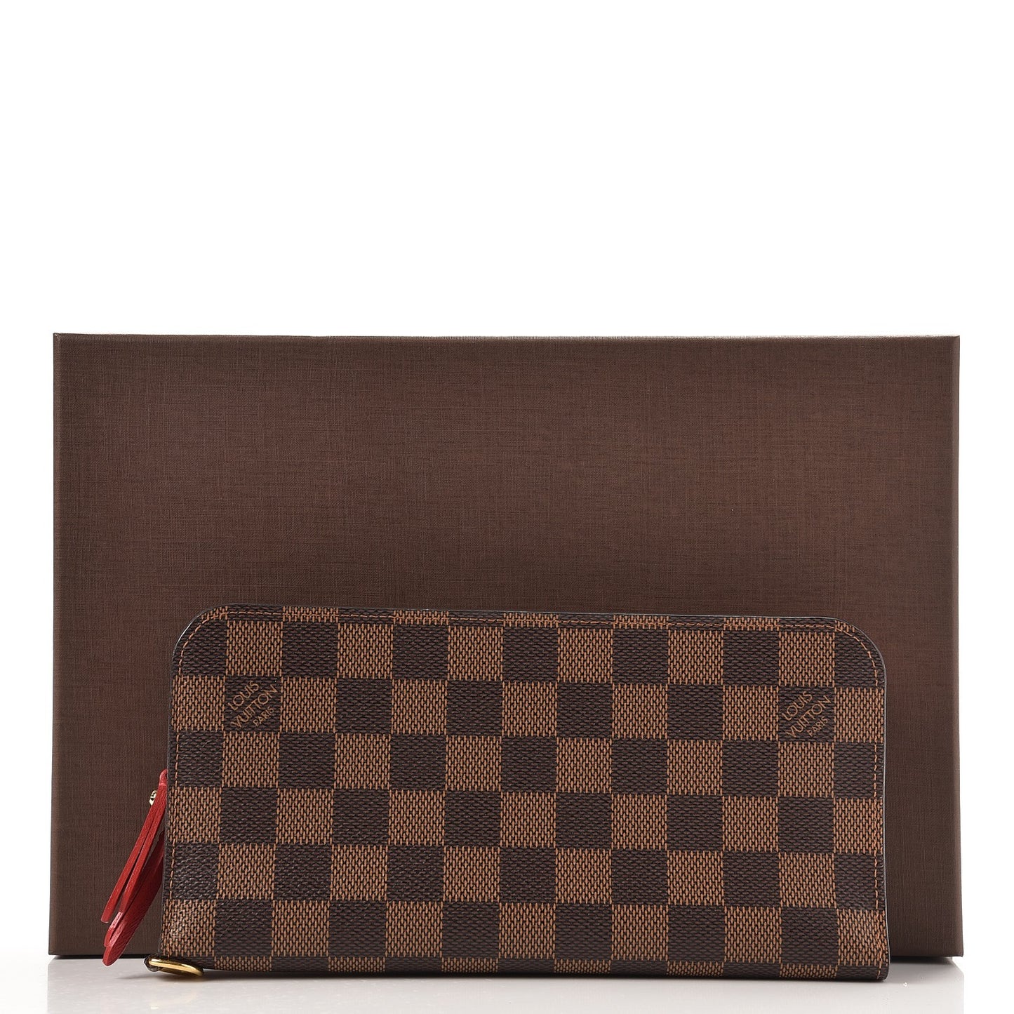 Damier Ebene Insolite Wallet Rouge