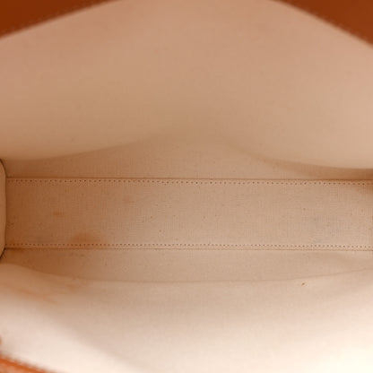 Celine Canvas Calfskin Logo Print Small Vertical Cabas Natural Tan 5 of 17