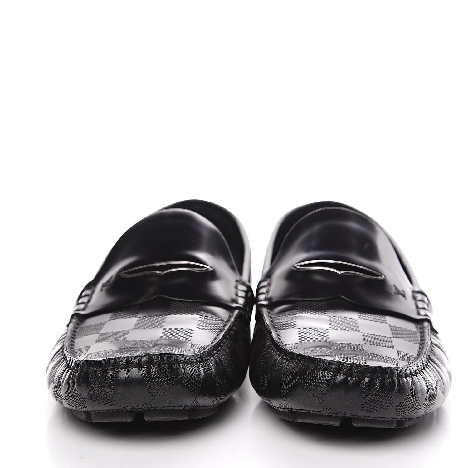 Louis Vuitton Damier Shade Car Loafer 9 Black 2 of 10