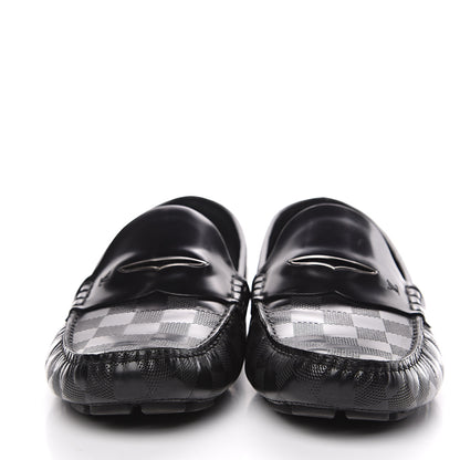 Louis Vuitton Damier Shade Car Loafer 9 Black 2 of 10