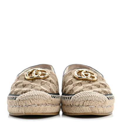Gucci Monogram Matelasse Diagonal GG Marmont Espadrilles 35 Beige Ebony Black 4 of 14
