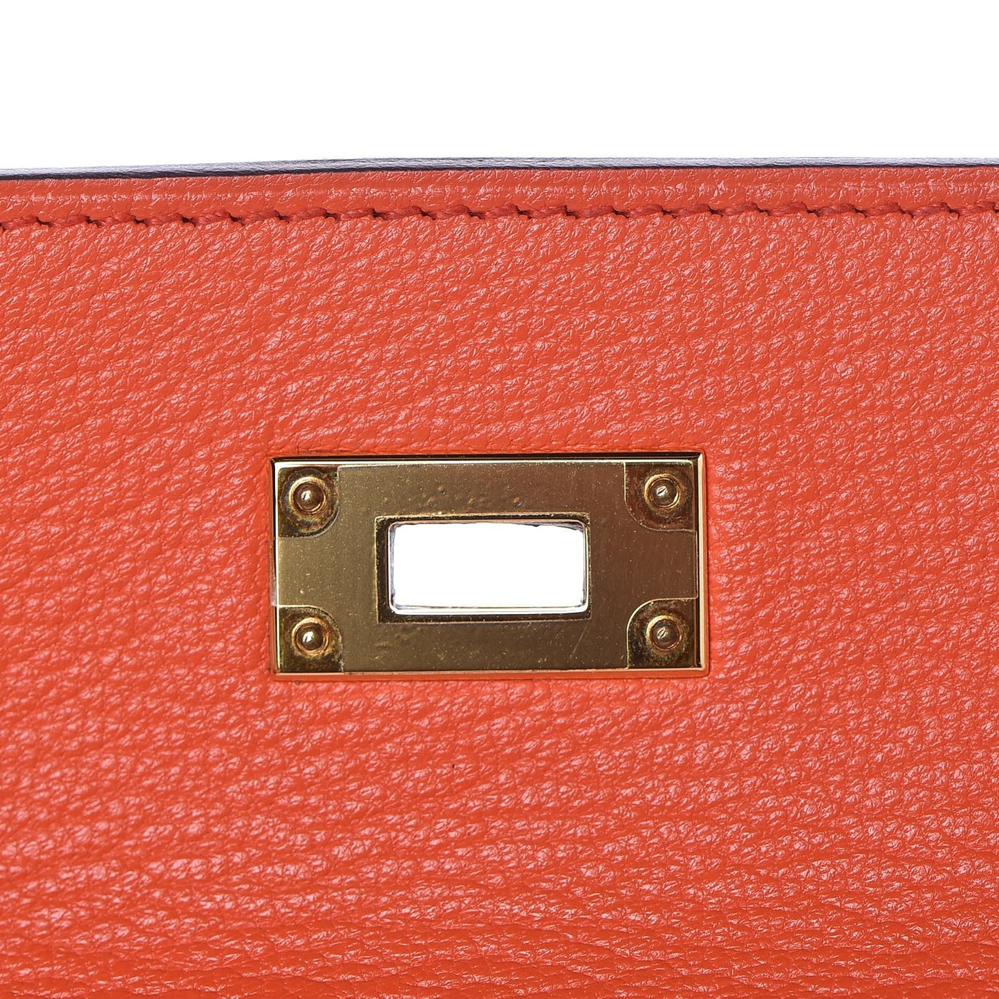 Chevre Mysore Kelly Longue Wallet Orange Poppy