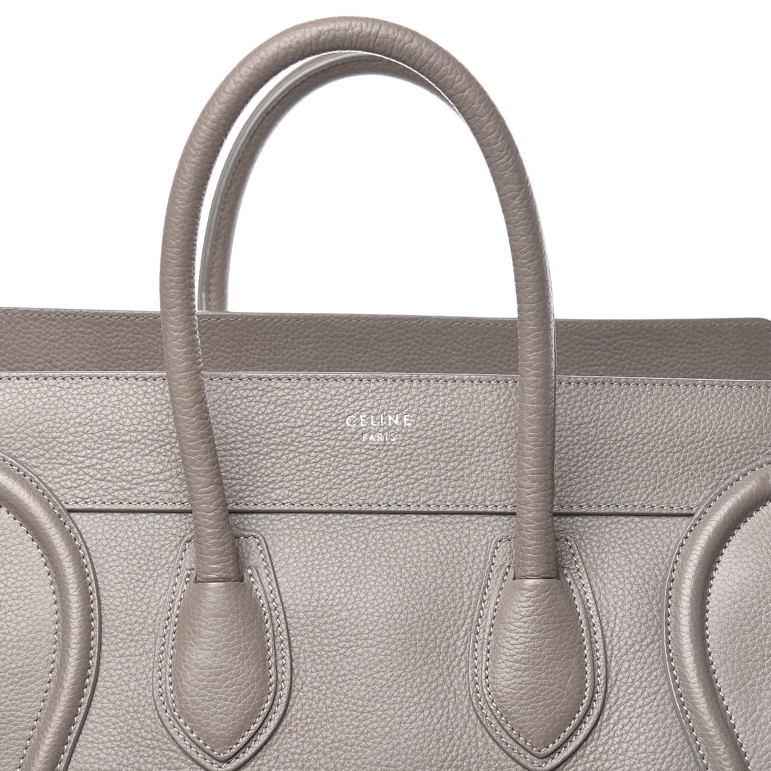 Celine Drummed Calfskin Mini Luggage Souris 16 of 16