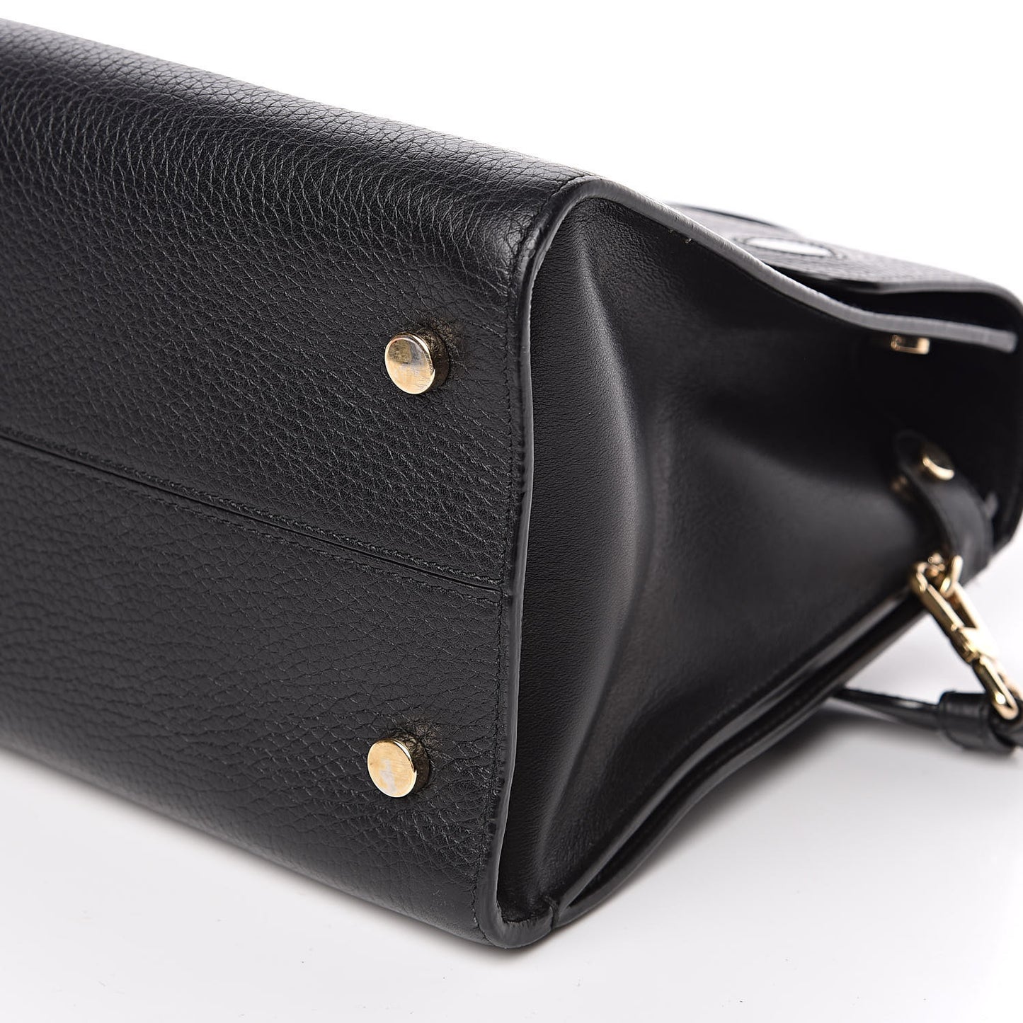 Grained Calfskin Medium Diorever Flap Black