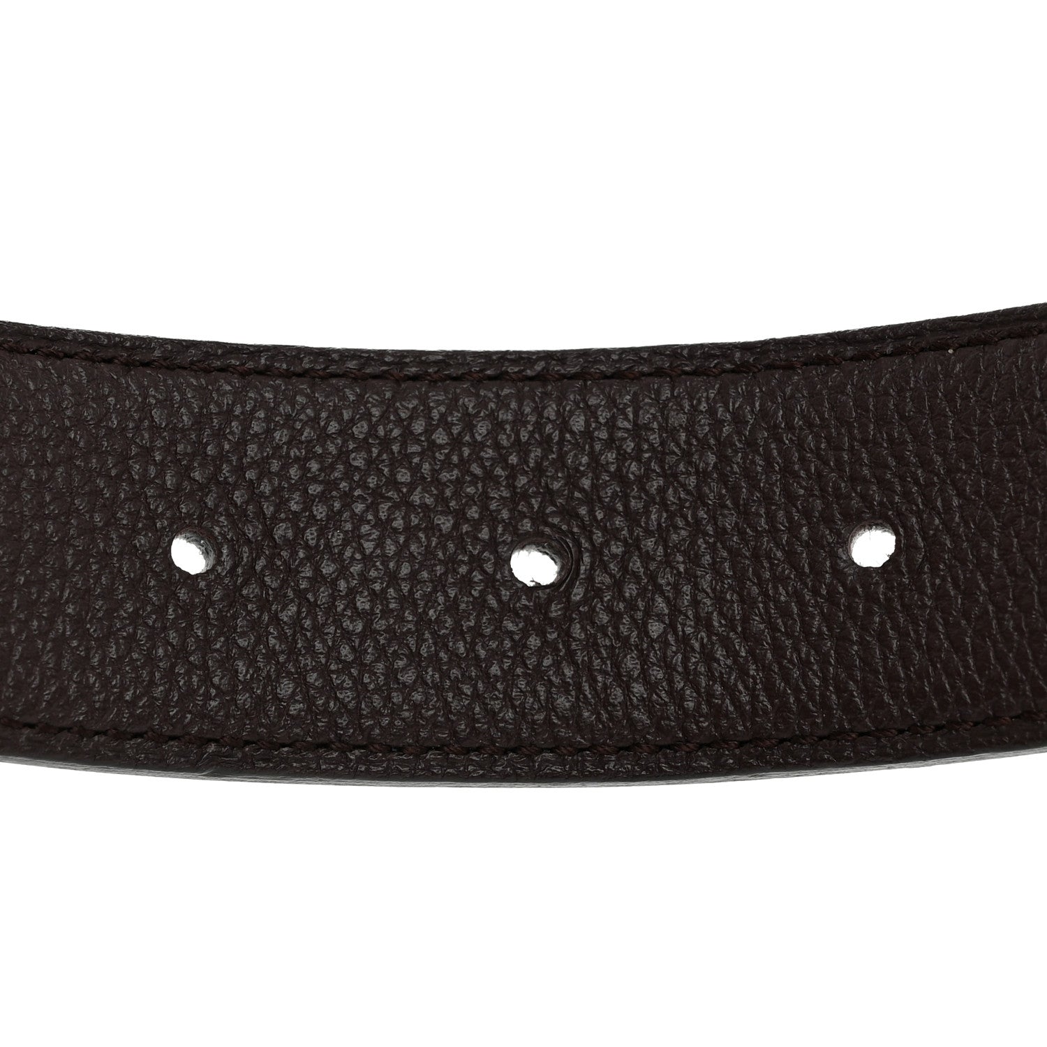 Hermes Box Togo 32mm H Belt 90 36 Black Chocolate 7 of 10
