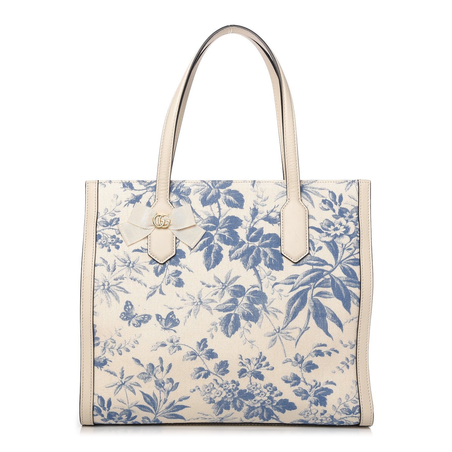 Gucci Canvas Herbarium Print Tote Blue 1 of 11