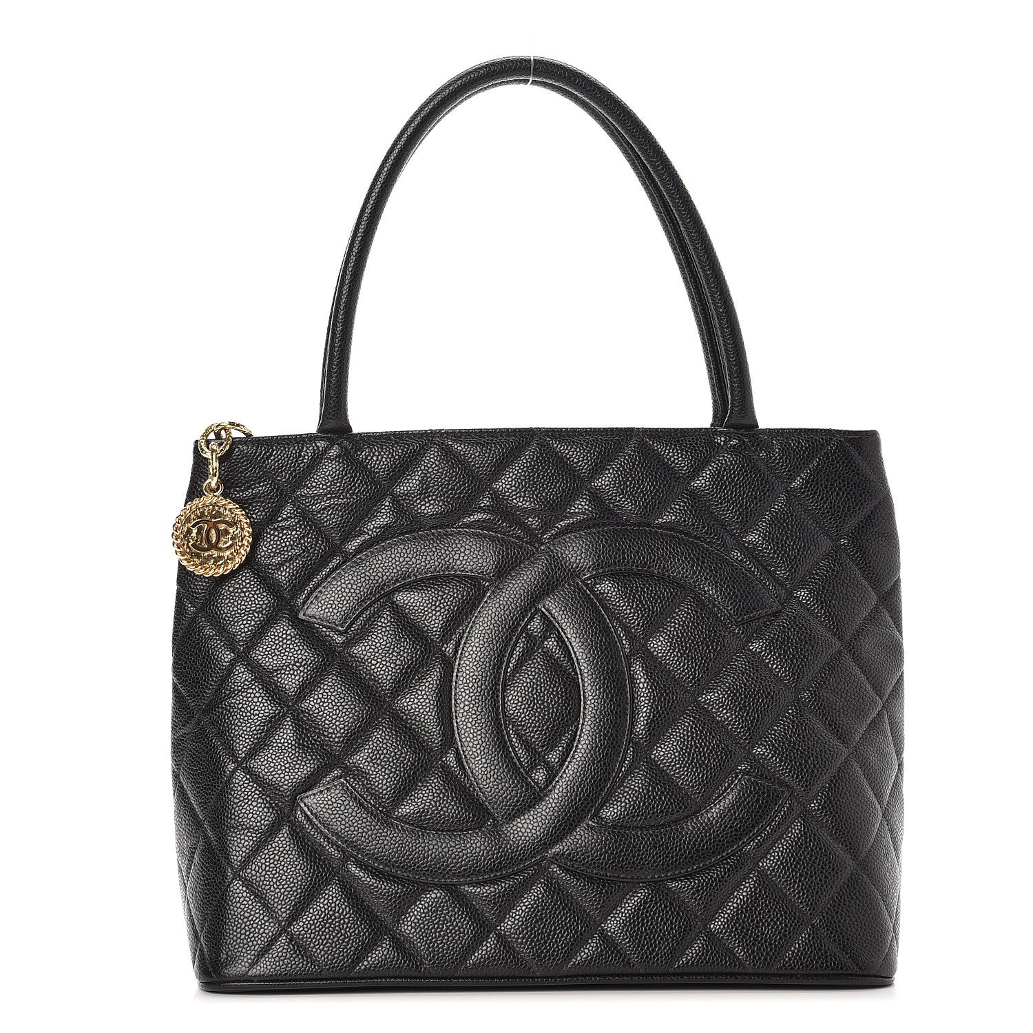 Chanel Caviar Quilted Medallion Tote Black 1 of 8