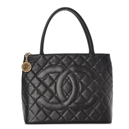 Chanel Caviar Quilted Medallion Tote Black 1 of 8