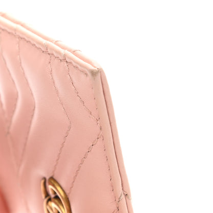 Gucci Calfskin Matelasse GG Marmont Card Holder Perfect Pink 7 of 8