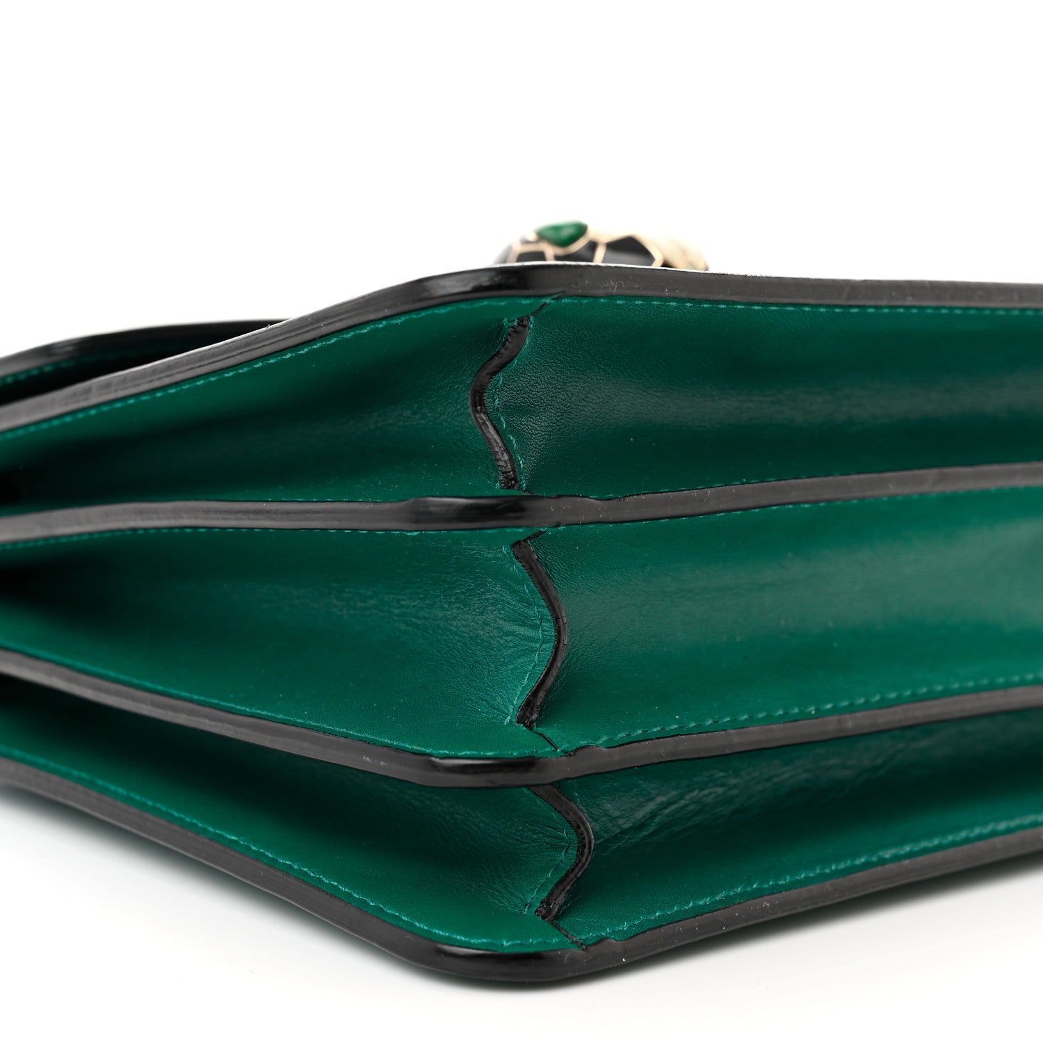 Bulgari Calfskin Serpenti Forever Top Handle Emerald Green 9 of 10