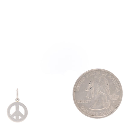 Tiffany Platinum Diamond Mini Peace Charm Pendant 2 of 3