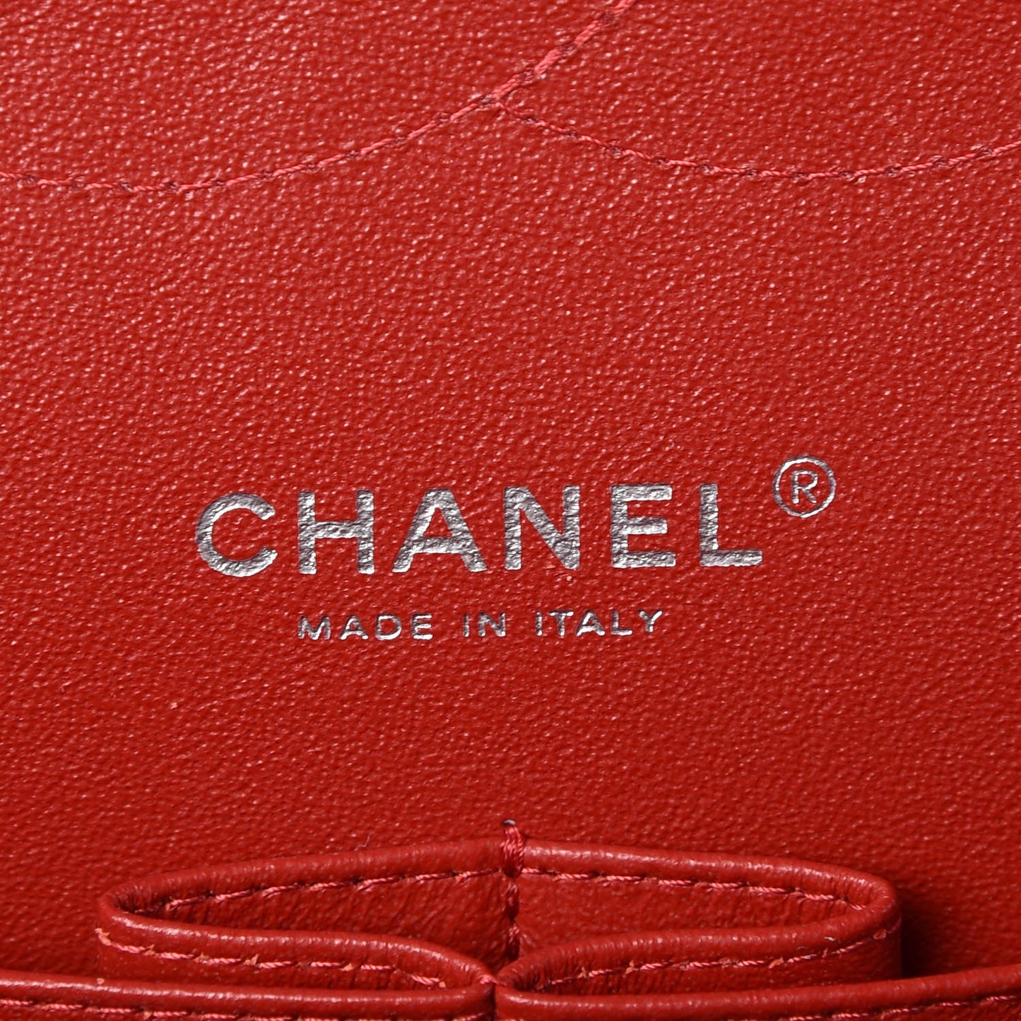 Caviar Quilted Jumbo Double Flap Dark Red