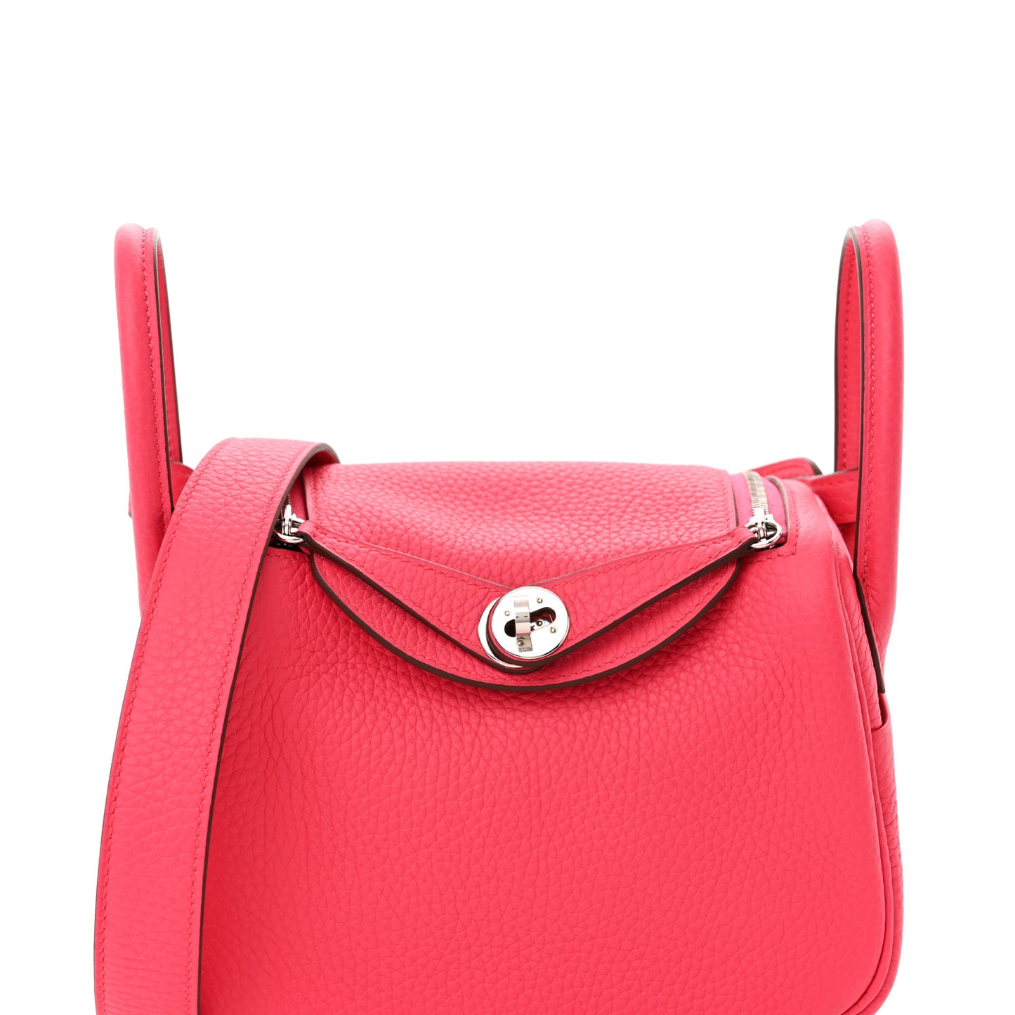 Taurillon Clemence Mini Lindy 20 Rose Extreme