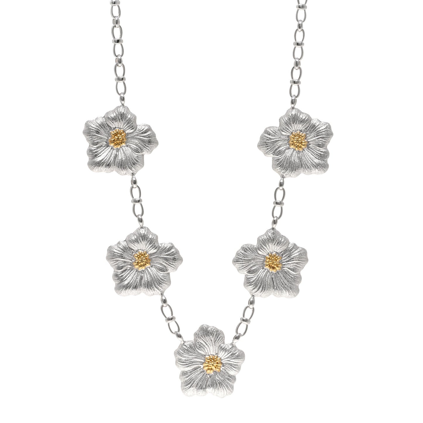 Sterling Silver Vermeil Blossom Necklace