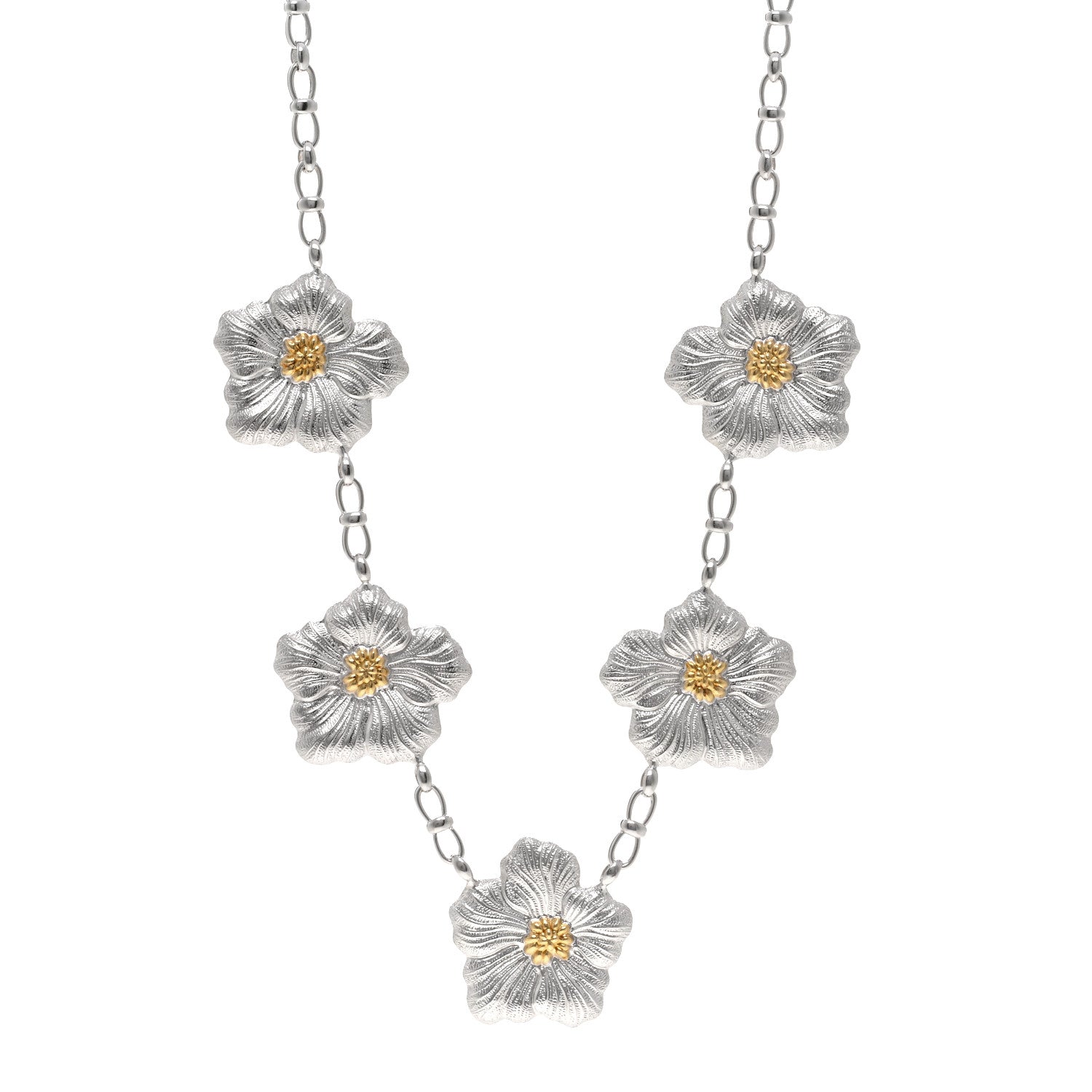 Buccellati Sterling Silver Vermeil Blossom Necklace 1 of 4