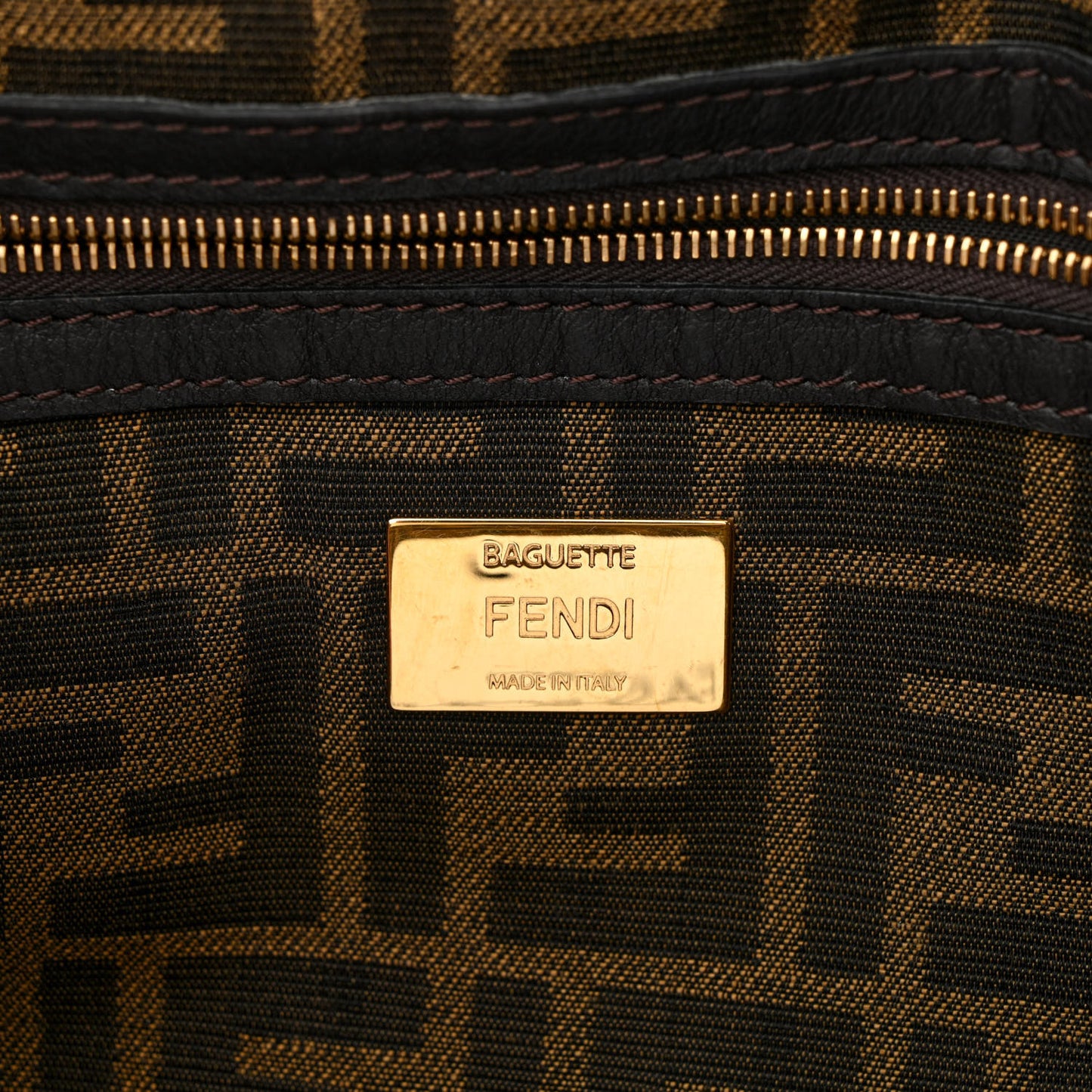 Fabric Jacquard FF 1974 Medium Baguette Tobacco Moro Black