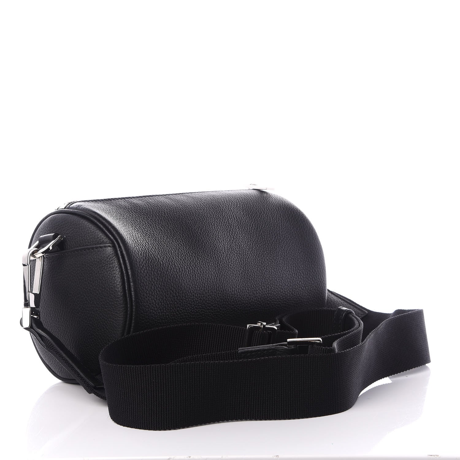 Christian Dior HOMME Grained Calfskin Mens Roller Pouch Black 2 of 8