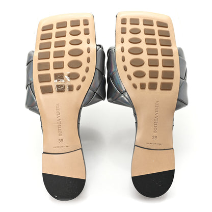 Bottega Veneta Laser Nappa Maxi Intrecciato Lido Flat Sandals 39 Oyster 6 of 9