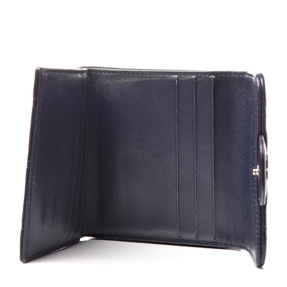 Chanel Lambskin Quilted Compact French Flap Wallet Navy 5 of 12
