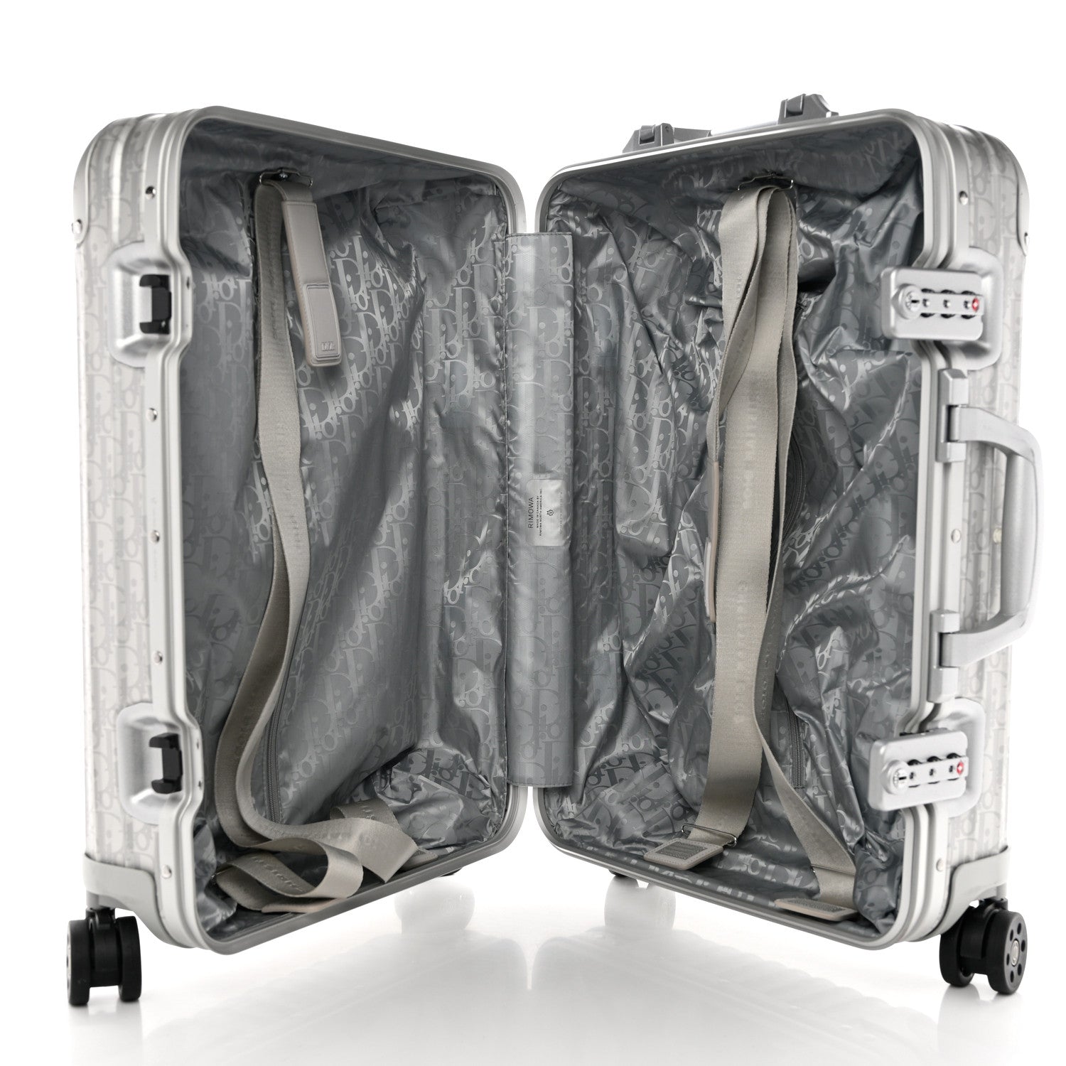 Christian Dior X RIMOWA Aluminum Gradient Cabin Luggage Silver 5 of 12
