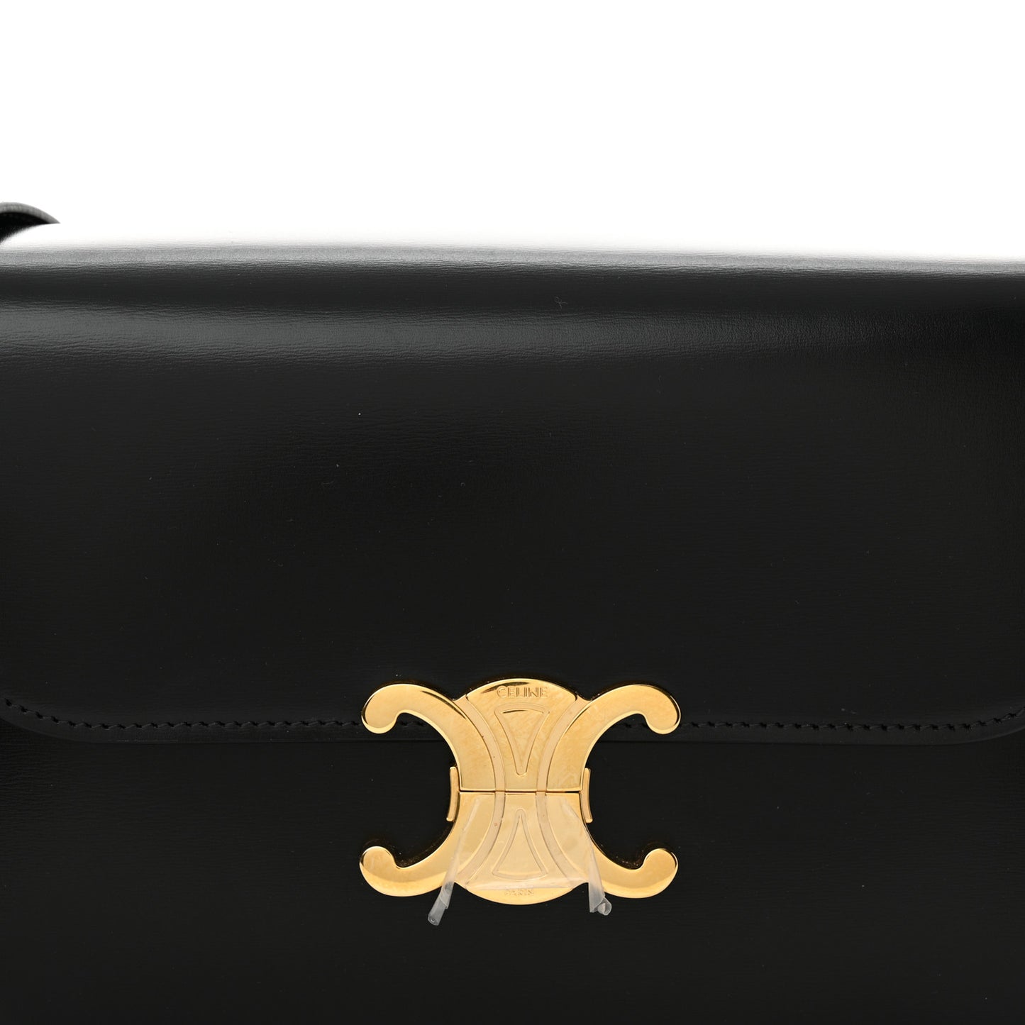 Shiny Calfskin Medium Triomphe Black